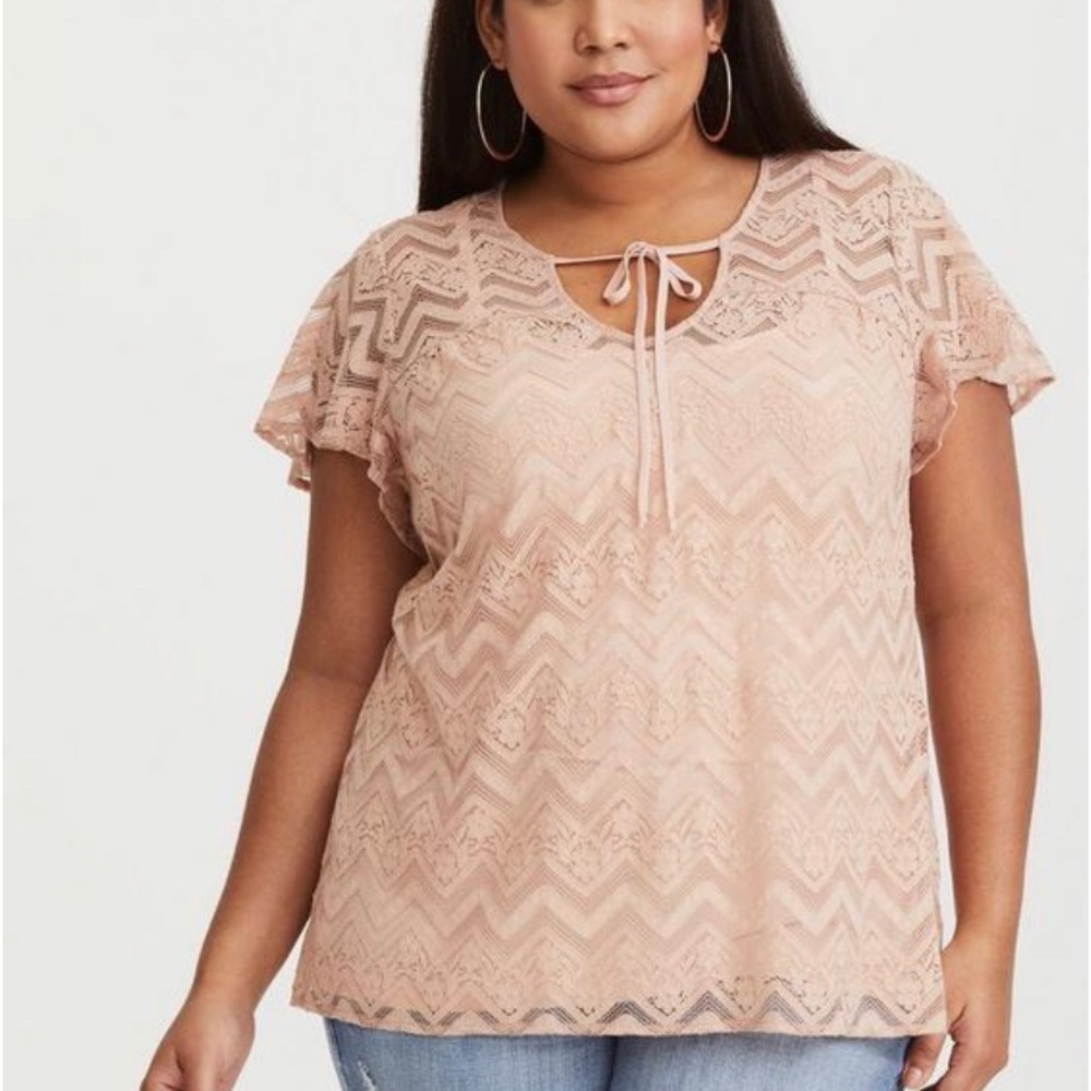 Torrid tie neck blouse size 3